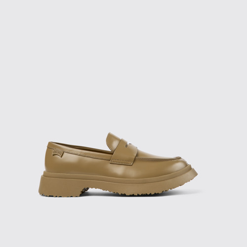 Image of Side view of Walden Brown Leather Loafer for Women