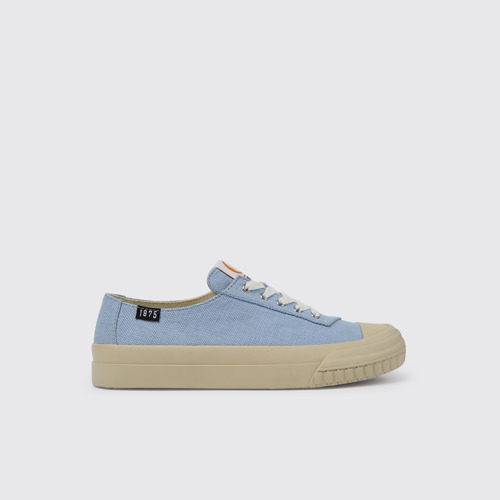 Side view of Camaleon Light blue sneakers for women