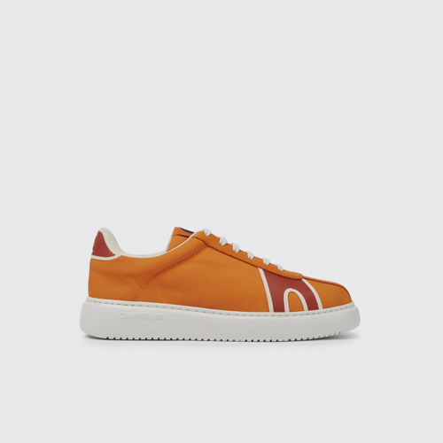 Image of Side view of Runner K21 Orange and red sneakers for women