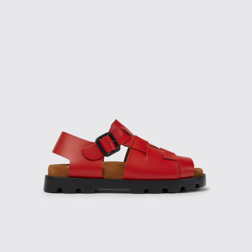 Brutus Sandal Sandalias de piel rojas para mujer