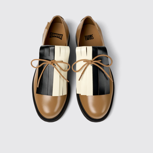 Image of Twins Zapato de piel café para mujer