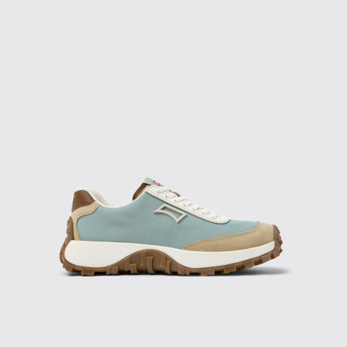Image of Side view of Drift Trail VIBRAM Multicolor Recycled PET and Nubuck Sneakers for Women.