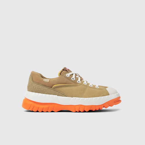 Teix Chaussures en tissu recyclé beige et blanc femme