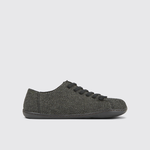 Side view of Peu Gray wool and viscose shoes for women