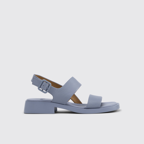 Dana Sandalias de piel azul para mujer.