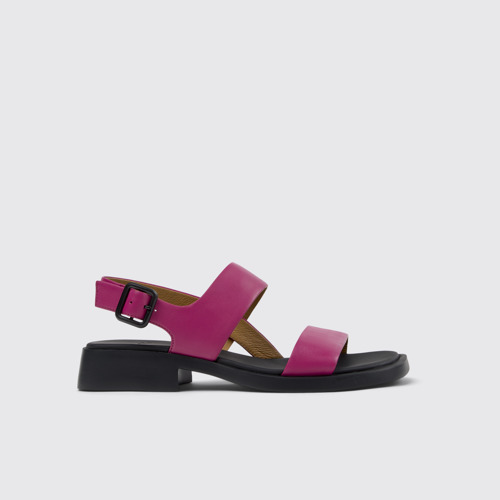 Dana Sandales en cuir bordeaux Pour femme.