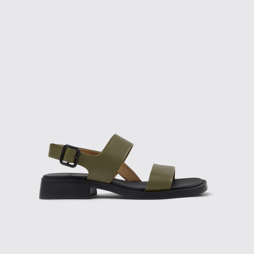 Dana Sandales en cuir vert Pour femme.