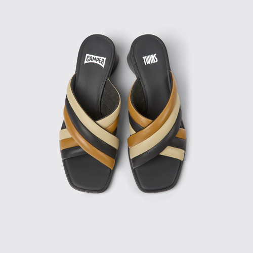 Image of Twins Bunte Damensandale aus Leder