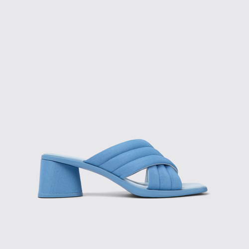 Image of Kiara Sandalias azules de tejido para mujer