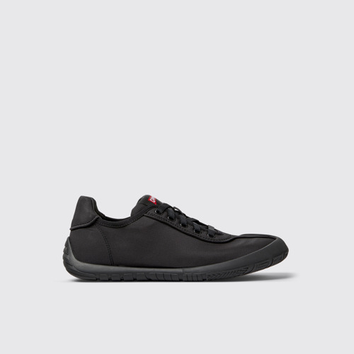 Image of Side view of Peu Path Black Recycled PET Women's Sneakers.