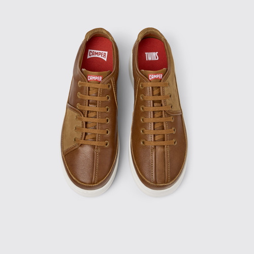 Twins Sneakers de piel roja para mujer.