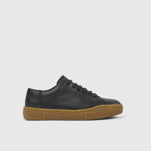 Image of Peu Terreno Sneakers negras de piel para mujer