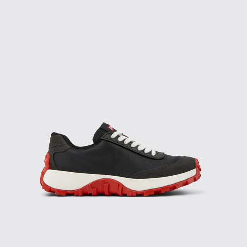 Image of Side view of Drift Trail VIBRAM Multicolor Leather and Nubuck Sneakers for Women.