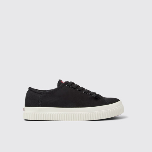 Image of Side view of Peu Roda Black TENCEL® Lyocell Women's Shoes.