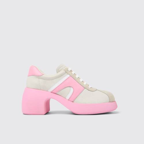 Thelma Weiße Damenschuhe aus Leder/Nubukleder