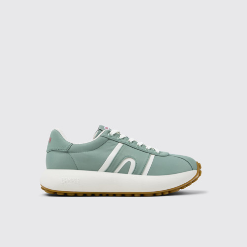 Image of Side view of Pelotas Athens Multicolor Stitch-Free Upper Women's Sneaker.