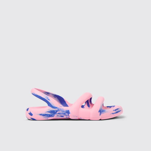 Side view of Kobarah Flat Multicolored unisex Sandal
