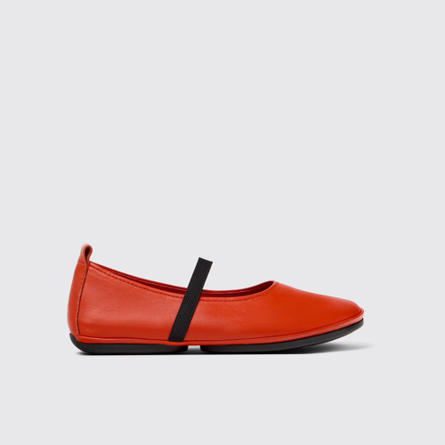 Image of Right Merceditas de piel rojas para mujer