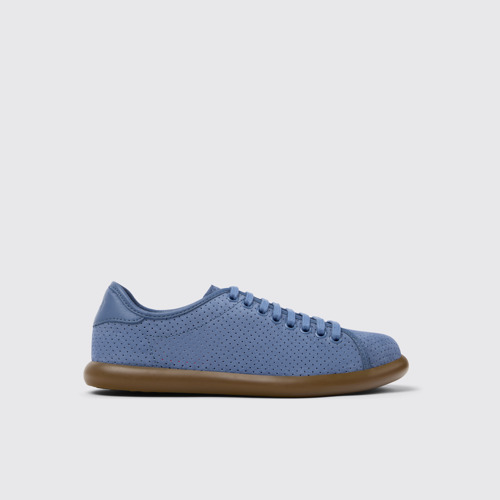 Image of Pelotas Soller Sneakers de nobuk azul para mujer.