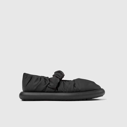 Image of Side view of Onda Black Textile Mary Jane for Women