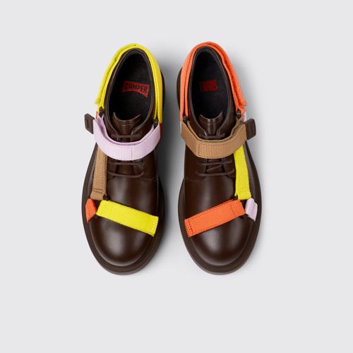 Image of Twins Zapatos de piel y textil multicolor para mujer