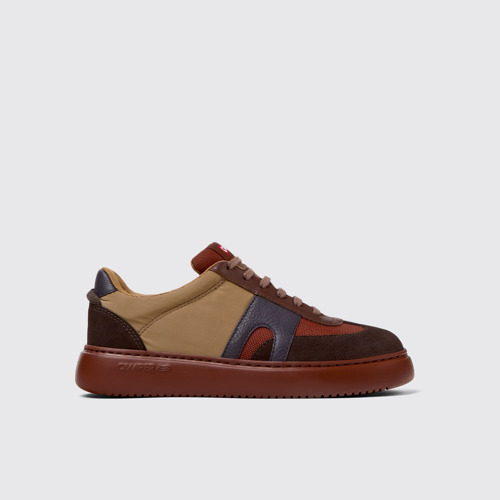 Image of Side view of Runner K21 Multicolored Textile and Nubuck Sneakers for Women