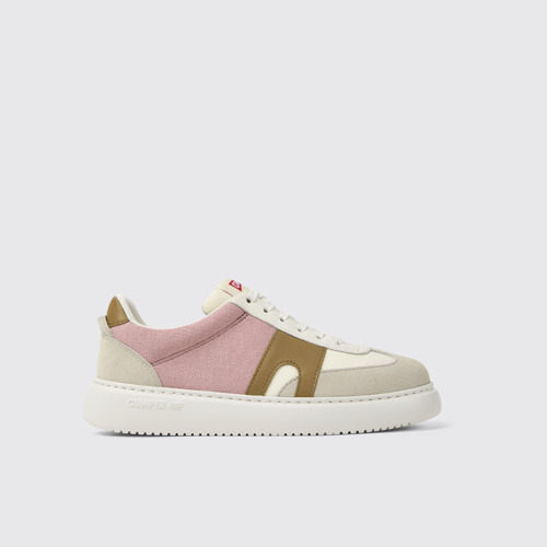 Image of Side view of Runner K21 Multicolored Textile and Nubuck Sneakers for Women