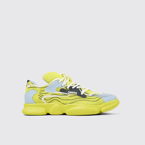 Image of Side view of Karst Multicolored Textile Sneaker for Women