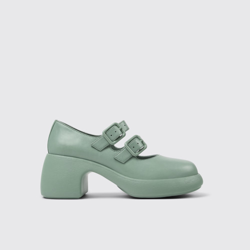 Image of Thelma Grüne Lederschuhe für Damen.