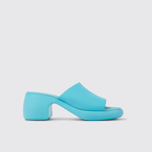Image of Thelma Sandal Sandales en cuir bleu pour femme.