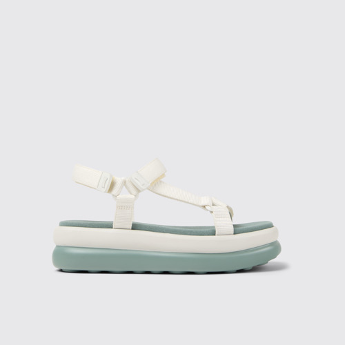 Image of Pelotas Flota Up Sandales en PET recyclé blanc pour femme.