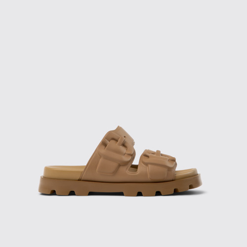 Image of Side view of Brutus Sandal Brown EVA Sandals for Women.