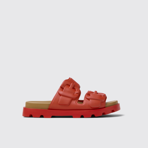 Image of Side view of Brutus Sandal Red EVA Sandals for Women.