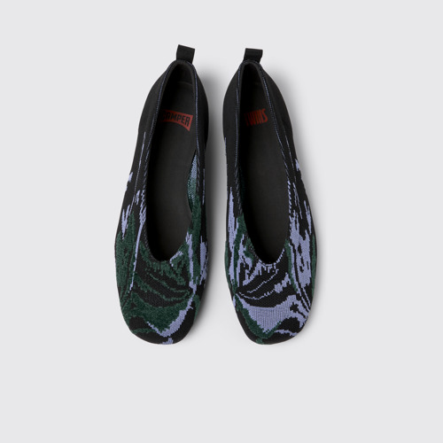 Overhead view of Twins Multicolor Recycled PET Ballerinas for Women.