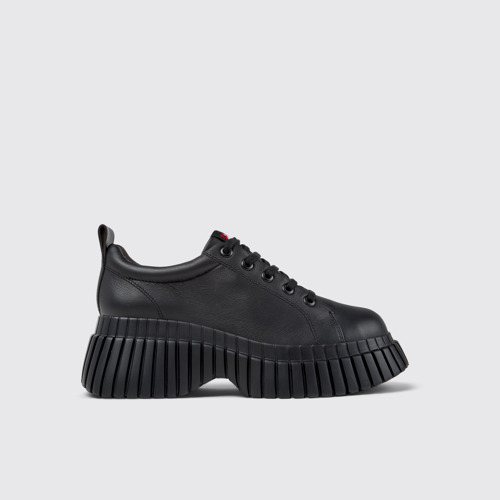 Image of Pix BCN Zapatos de piel negra para mujer.