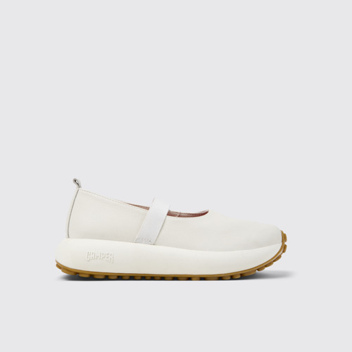 Image of Pelotas Athens Baskets en cuir blanc pour femme.