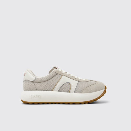 Image of Side view of Pelotas Athens Multicolor Recycled PET and Nubuck Sneakers for Women.
