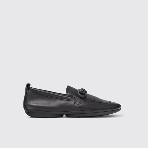 Right Nina Ballerines en cuir noir pour femme.