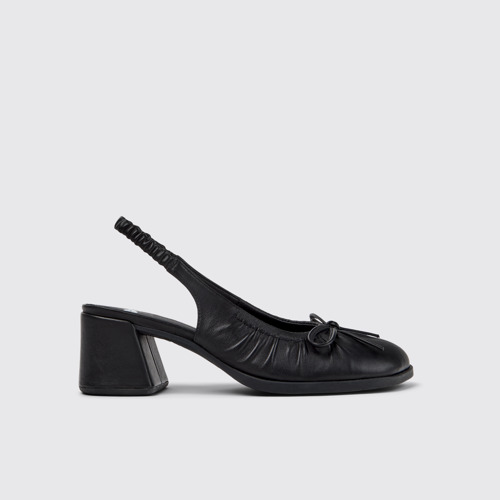 Kora Chaussures semi-ouvertes en cuir noir Pour femme.