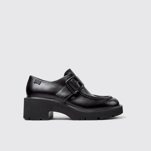 Milah Chaussures en cuir noir pour femme.