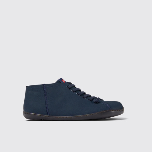 Image of Side view of Peu Blue textile shoes for men
