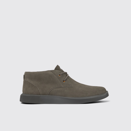 Image of Side view of Bill Brown Gray Formal Shoes for Men