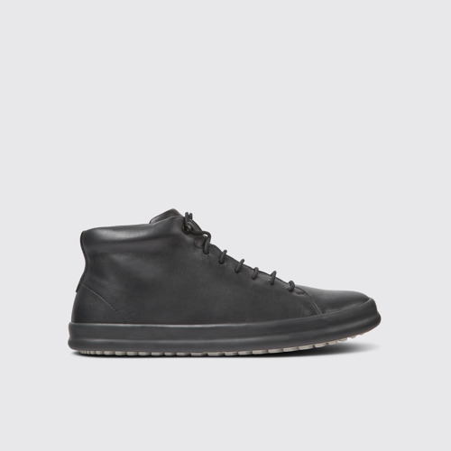 Image of Side view of Chasis Black ankle boot for men