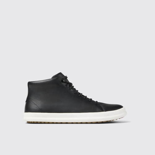 Image of Side view of Chasis Black ankle boot for men