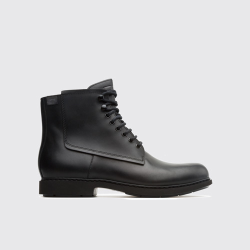 Side view of Neuman Black Formal Shoes for Men