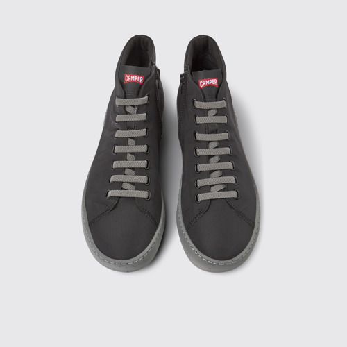 Image of Overhead view of Peu Touring Black Textile Sneaker Boots for Men.