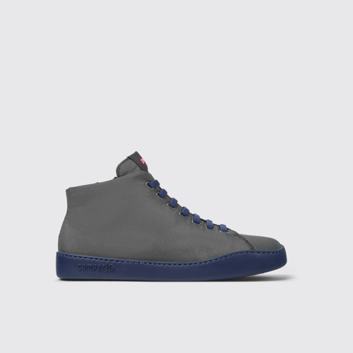 Side view of Peu Touring Gray Textile Sneaker Boots for Men.