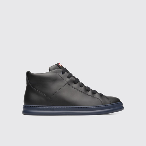 Side view of Runner Black Sneakers for Men
