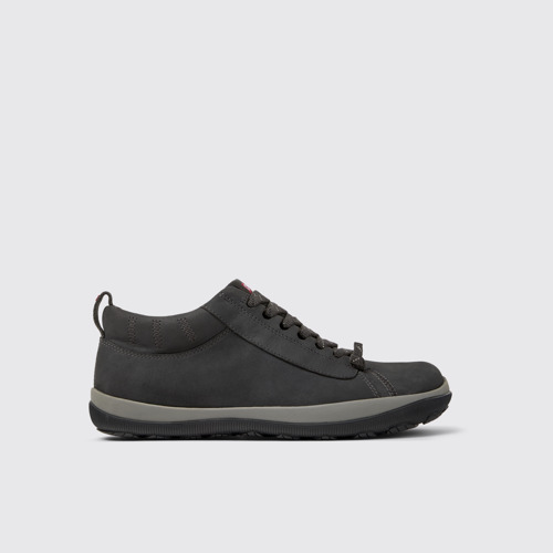 Side view of Peu Pista GM Gray Nubuck Ankle Boots for Men.