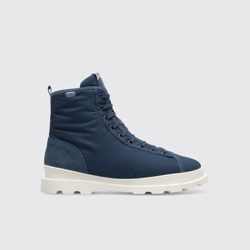 Side view of Brutus Blue lace boot for men